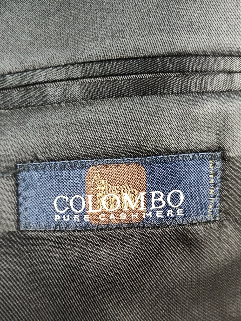 Lanificio Columbo Italy Pure Black Cashmere Mens Blazer Like New